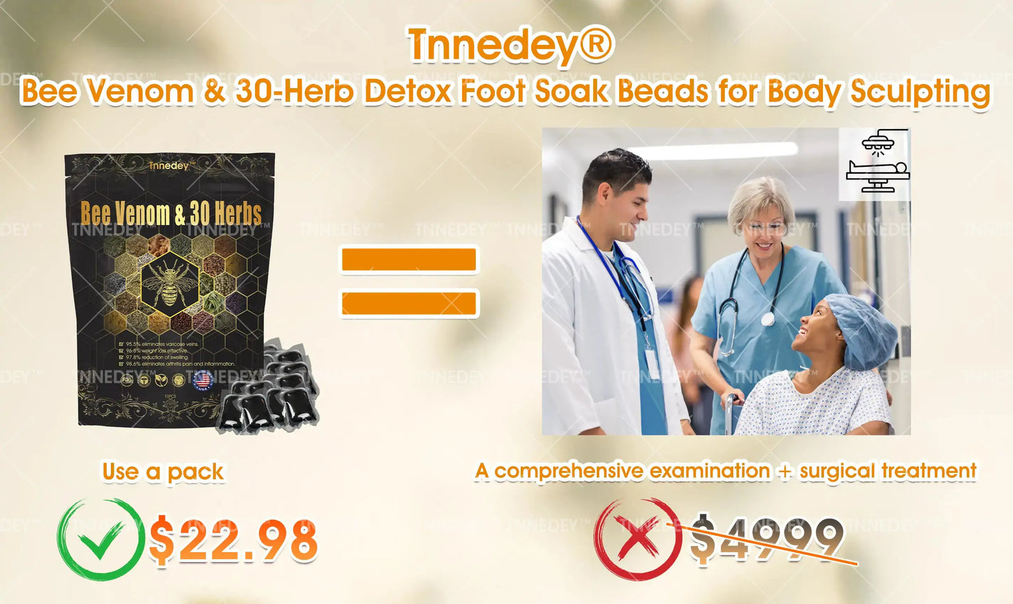 Last day to get 70% OFF: Tnnedey® Bee Venom & 30-Herb Detox Foot Soak Beads for Body Sculpting- Recommended by the America Lymphatic Academy (ALA) 🧀